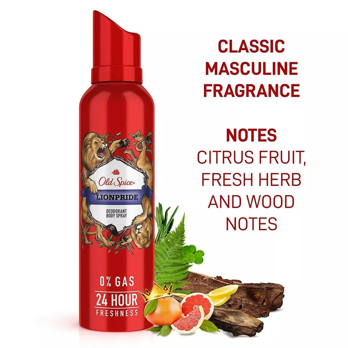 REF_P_0_Old Spice Lionpride deodrant body spray 0% Gas 24h freshness 140ml
