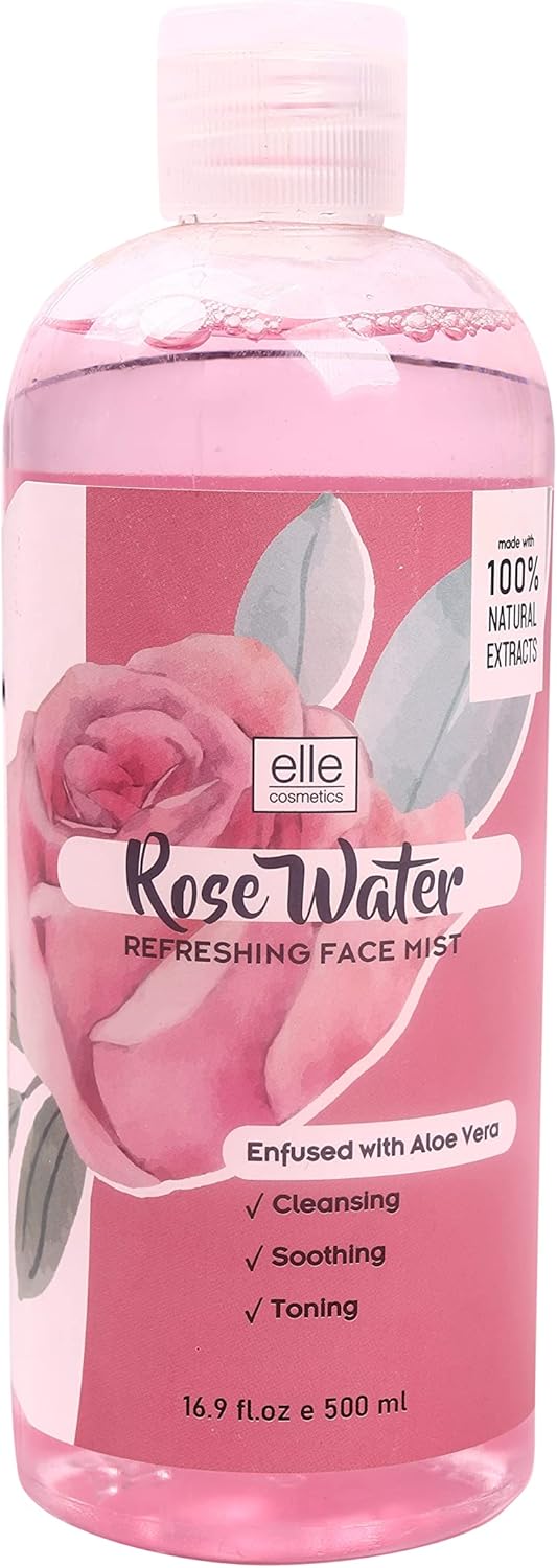 REF_P_0_Elle Cosmetics Rose Water Refreshing Face Toner 500 ml