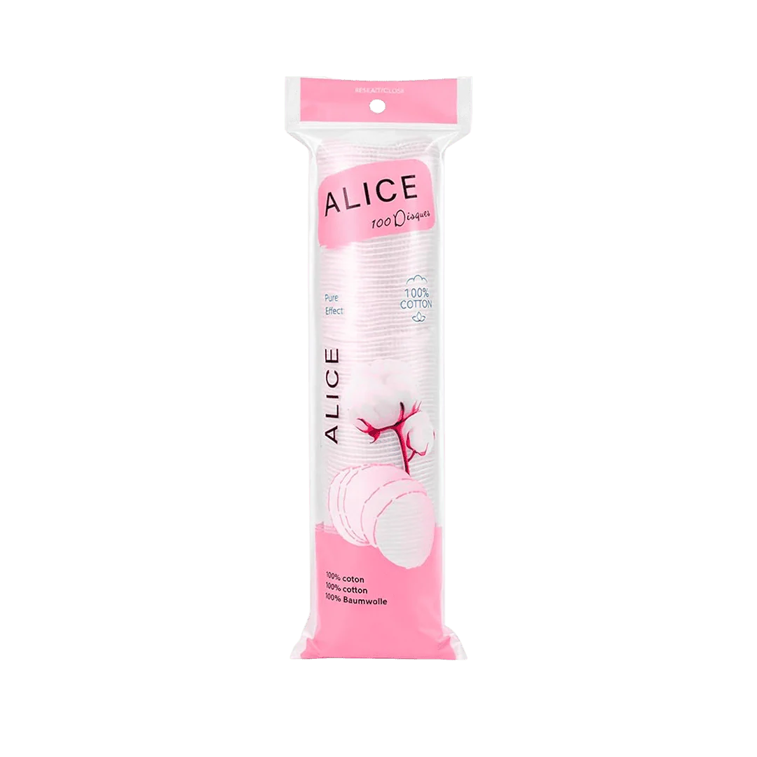 REF_P_0_Alice Makeup Remover Cotton Pads 100 PCS Rose AS-100B