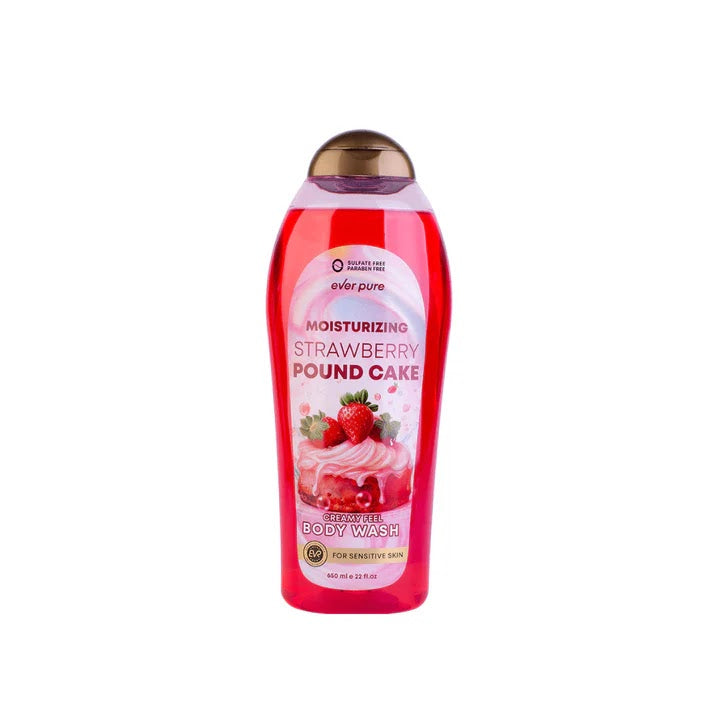 REF_P_0_Ever Pure Moisturizing Strawberry Pound Cake Creamy Feel Body wash 650ml