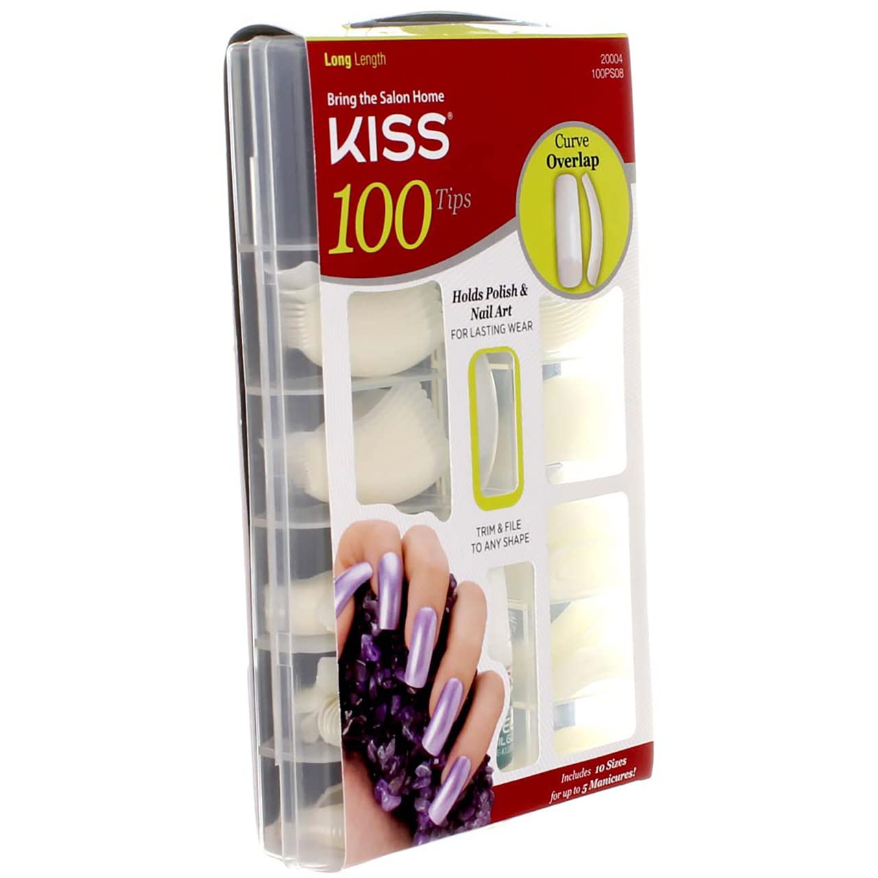 REF_P_0_Kiss 100 Tips Hold Polish & Nail Art Curve Overlap