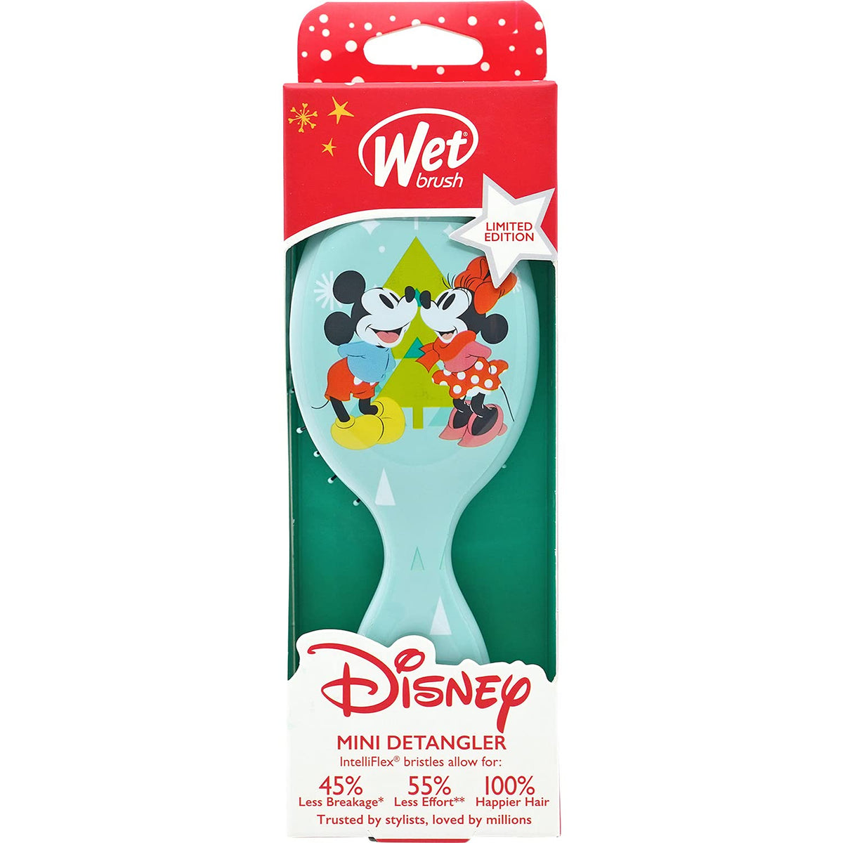 Wet Brush Kids Detangler Micky & Minnie Holiday Magic White