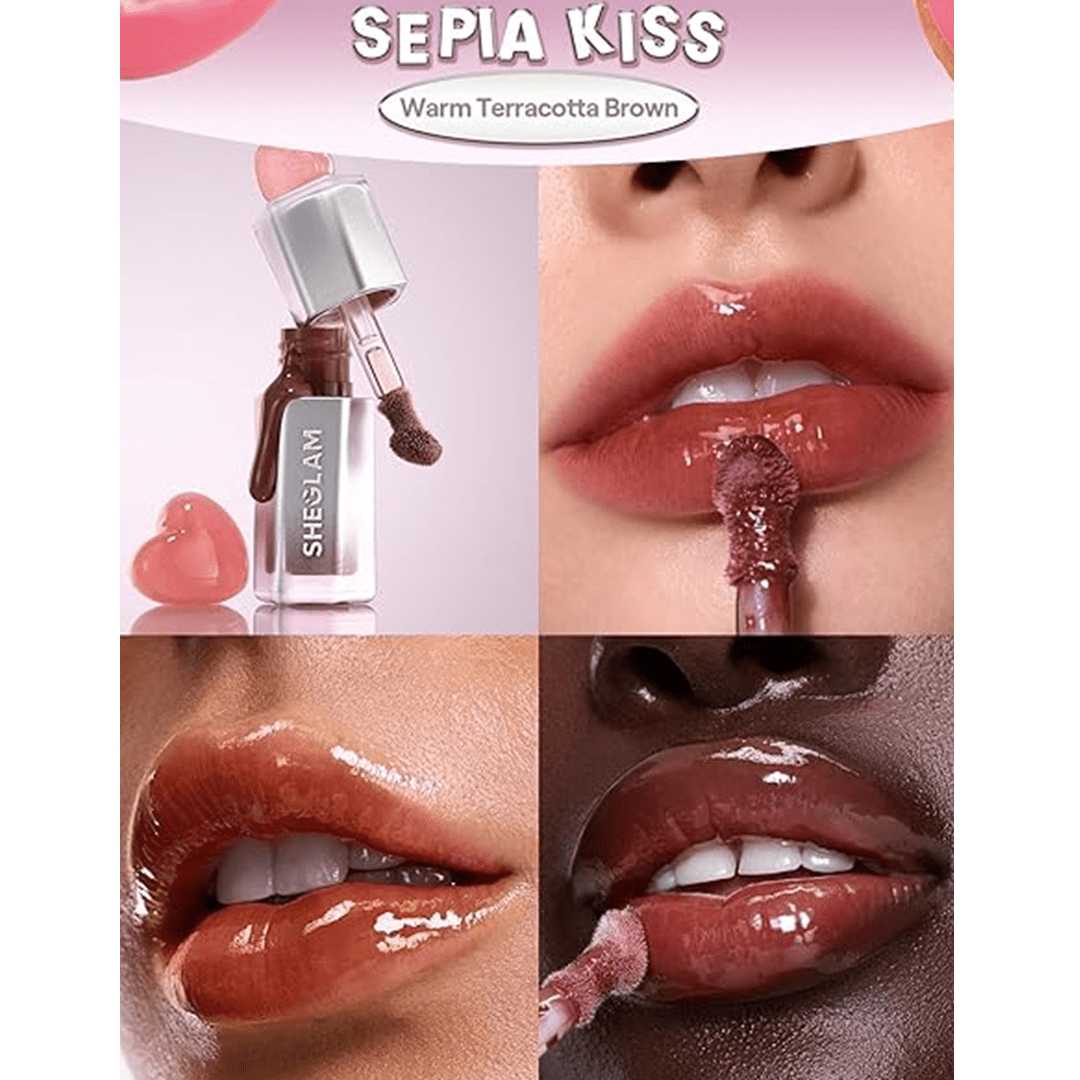 SHEGLAM Gloss Glass Lock No.555 Sepia Kiss 3.4Ml