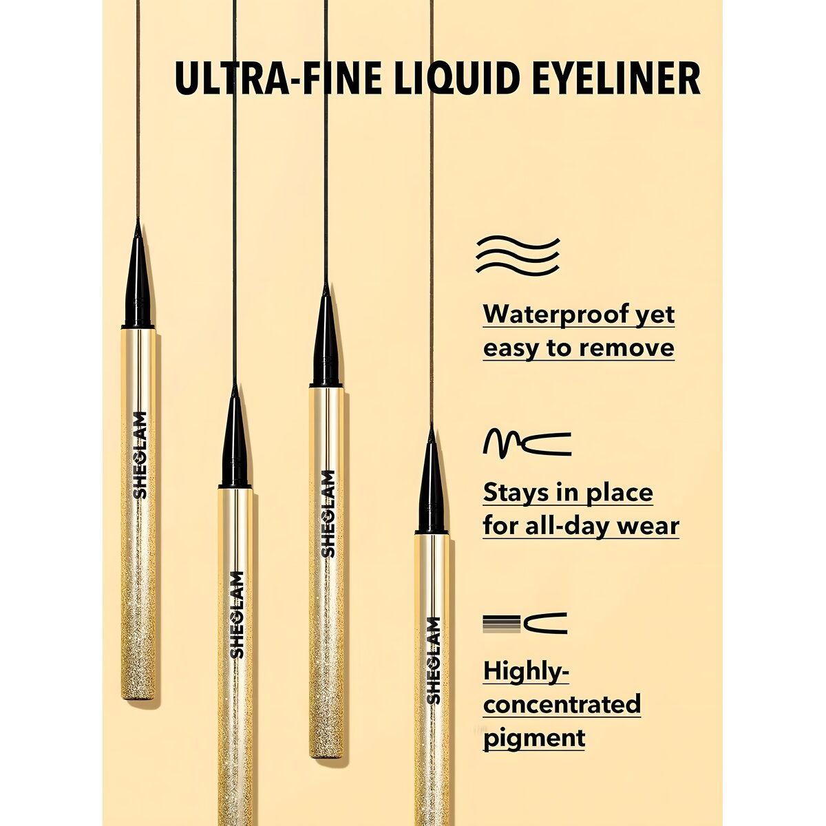 Sheglam Line&Define Waterproof Liquid Eyeliner Black
