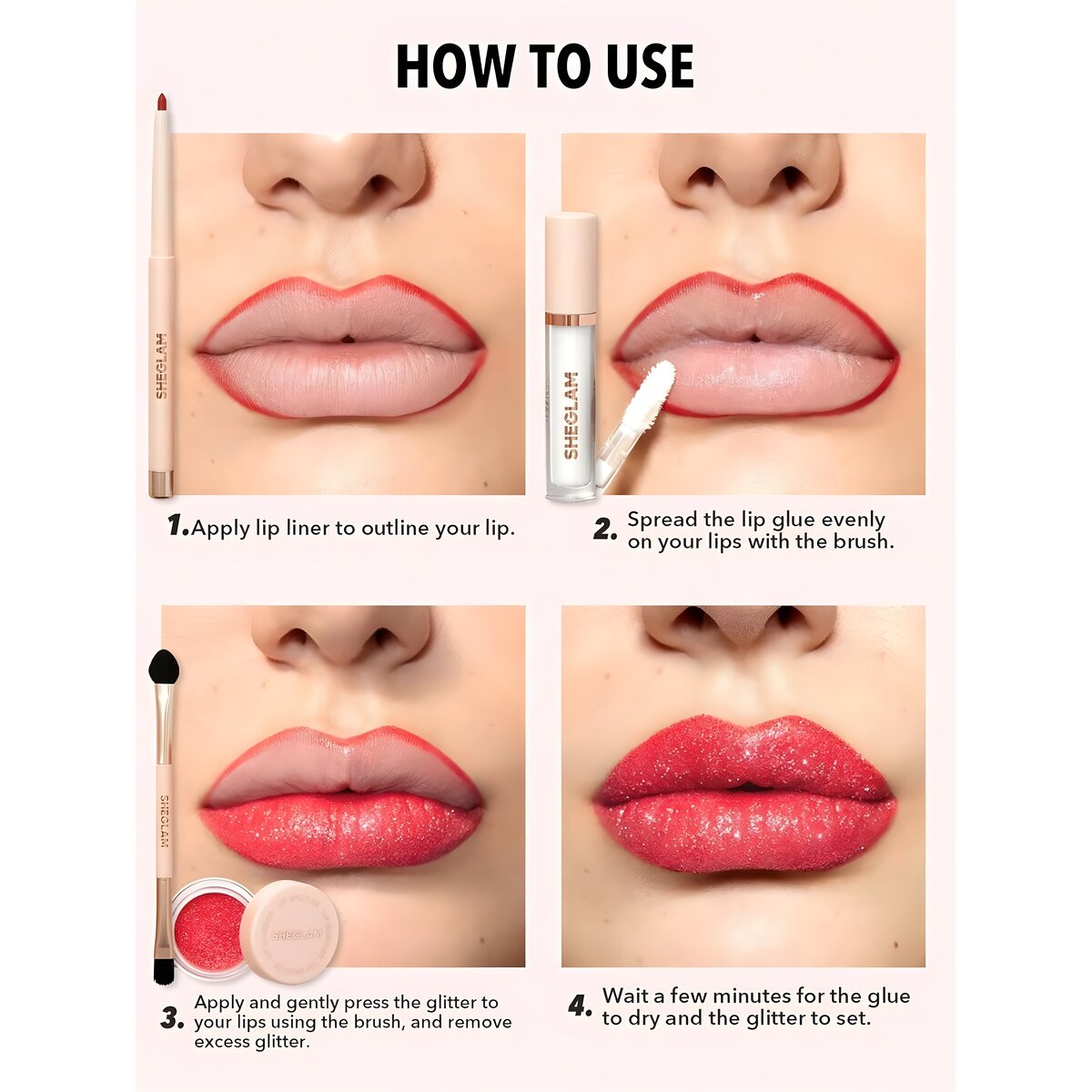 Sheglam Lip Glitter Set Debutante