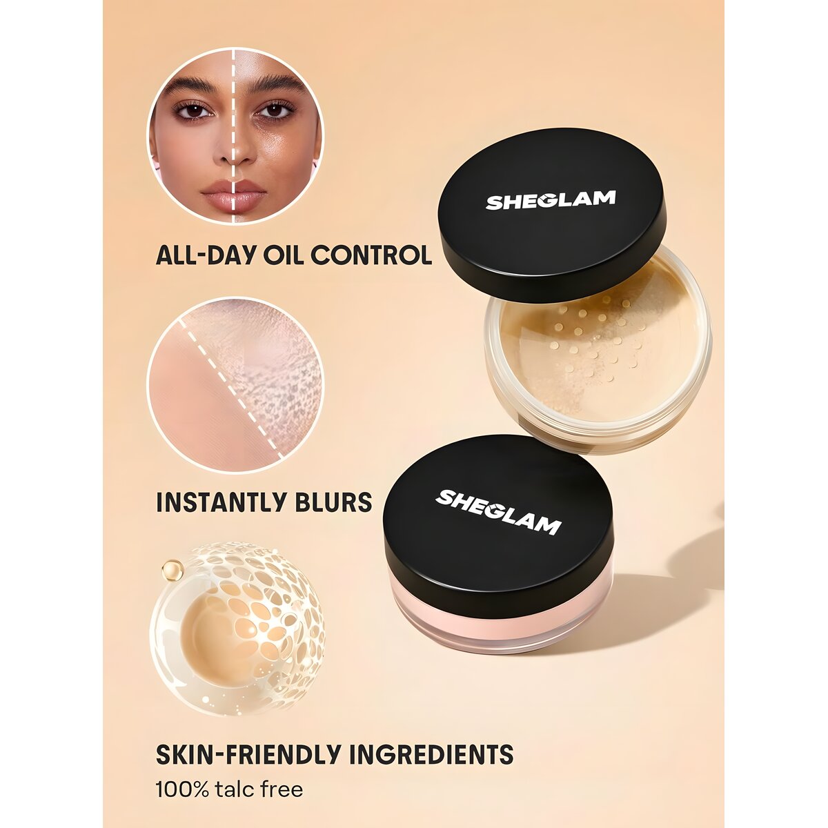 Sheglam backed glow setting powder bubblegum