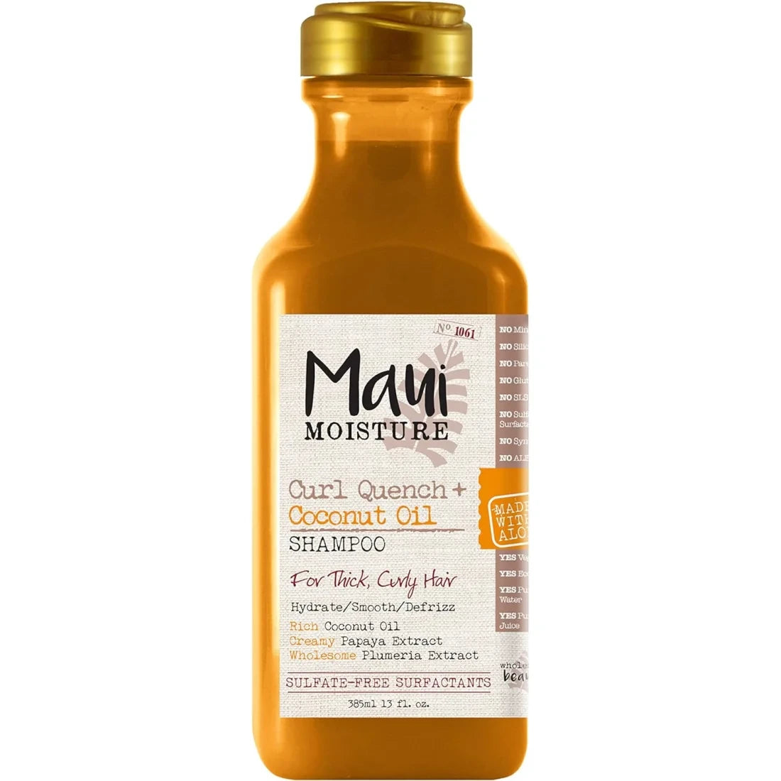 Maui Moisture Curl Quench Coconut Oil Shampoo For Thick & Curly Hair 385ml