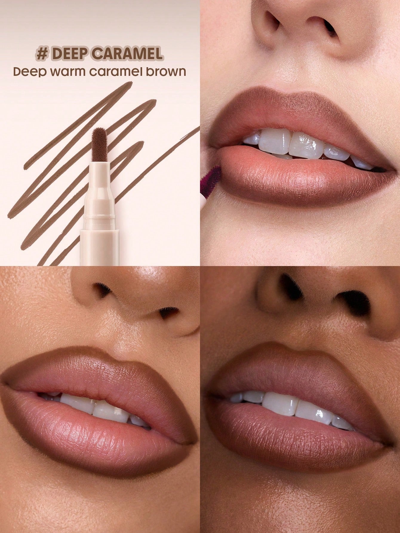 SHEGLAM True Stain Liquid Lip Liner no.008 Deep Caramel