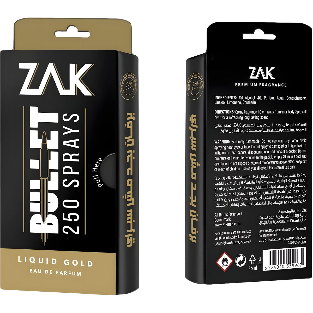 REF_P_1_ZAK Bullet Liquid Gold Eau De Parfum 25 Ml