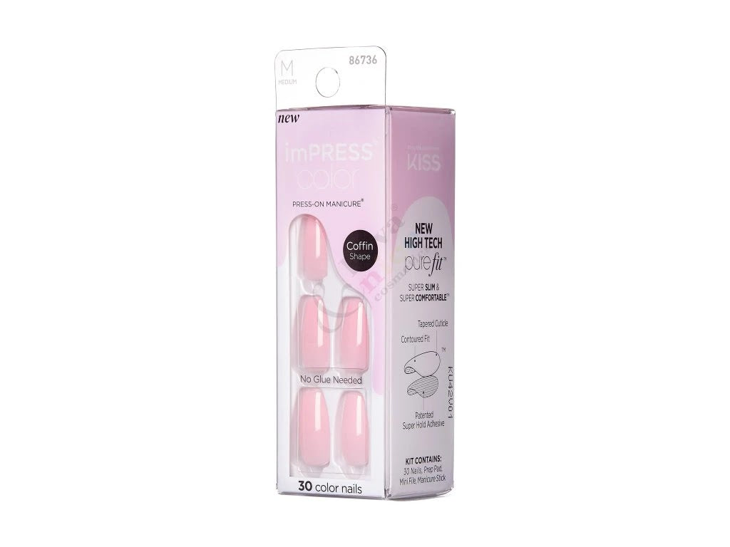 REF_P_0_Impress Color Nails Medium Coffin Shape 503 Pink Dream