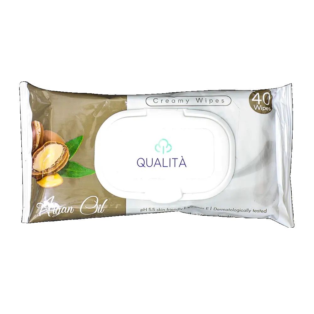 REF_P_0_Qualita Make Up Remover Wipes Argan Oil 40 Pcs
