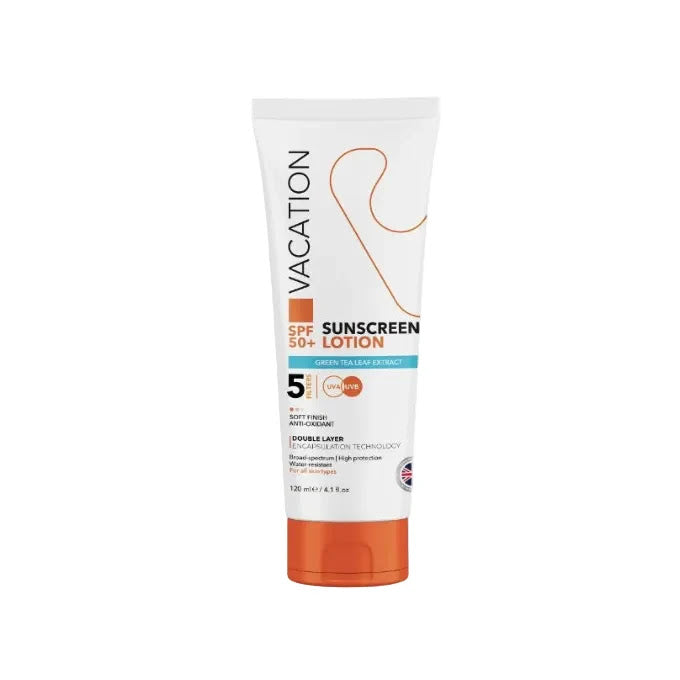 Vacation Sunscreen Lotion Green Tea 120 ml + Vacation Sunscreen Cream Vitamin E 60 ml