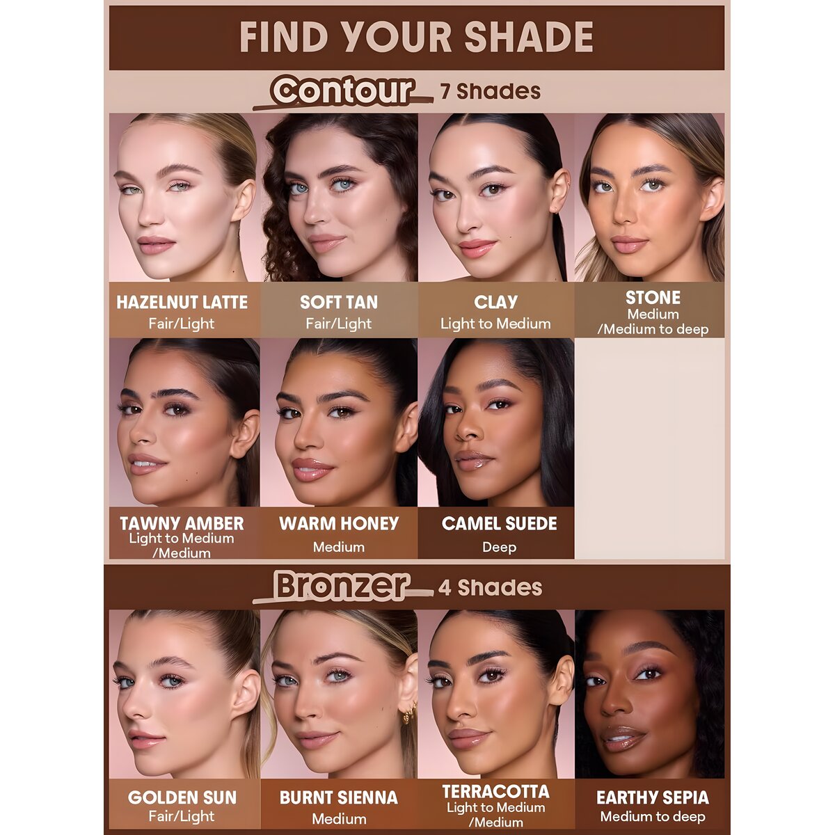 Sheglam contour&bronzer stick soft tan no.01