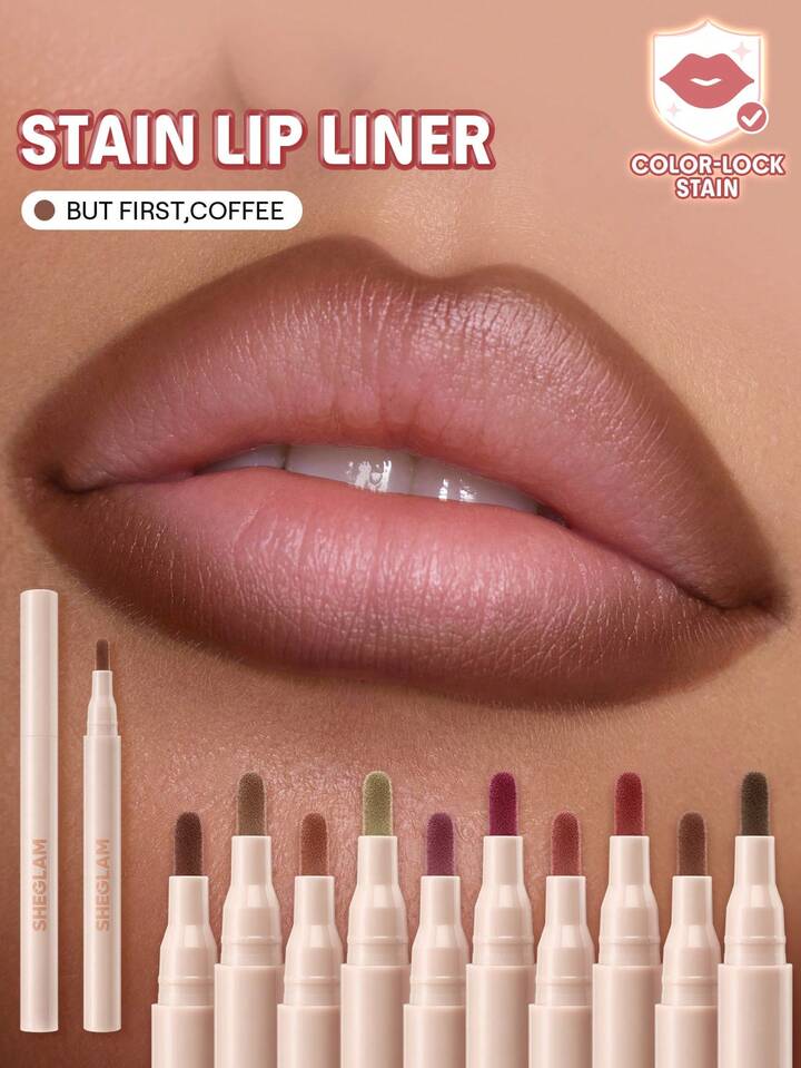 SHEGLAM True Stain Liquid Lip Liner no.505 But First Coffee