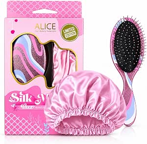Alice Silk Mode Pink  (Brush + 2Satin Bonnet) AS-913