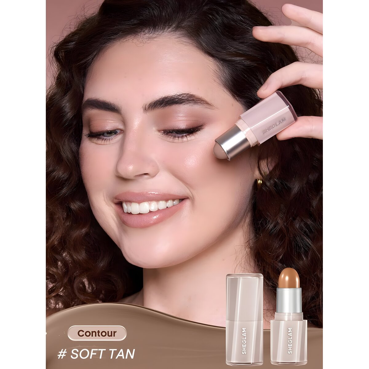 Sheglam contour&bronzer stick soft tan no.01