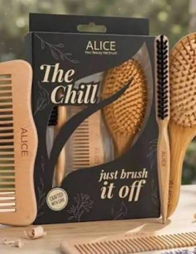 Alice Wooden Set ( Wooden Brush & Comb & Baby Hair Brush )