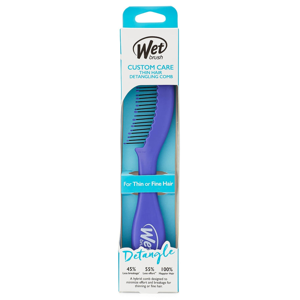 Wet Brush Custom Care Thin Hair Detangling Comb Purple