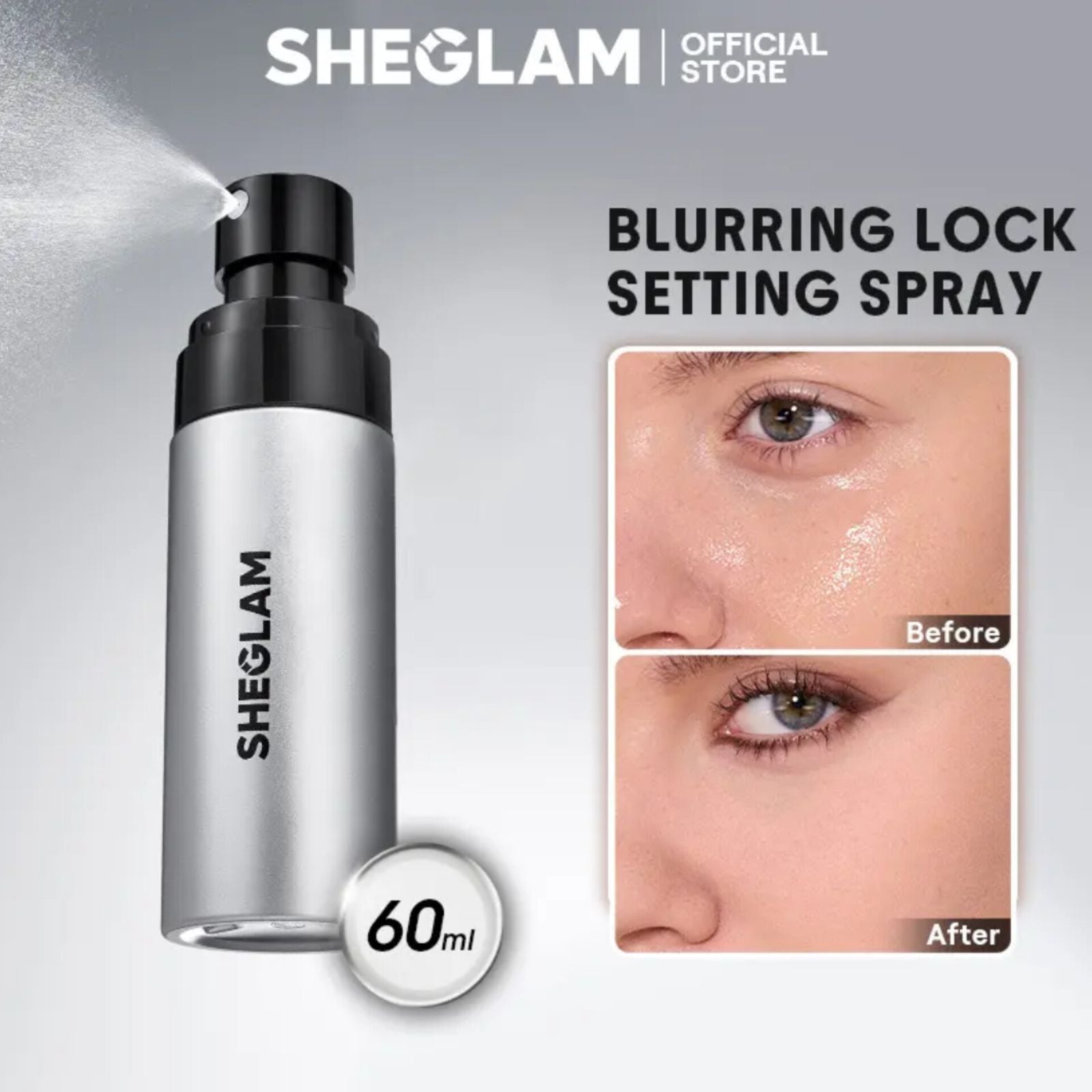 SHEGLAM Lasting Blur Lock Camera on Blurring Waterproof Setting Spray - 60 ml