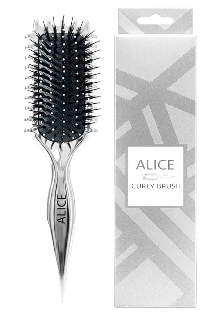Alice Curly Hair Brush Styling No.AS-501 Silver