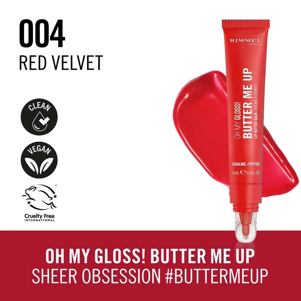 Rimmel Oh My Gloss! Butter Me Up No.04 Red Velvet