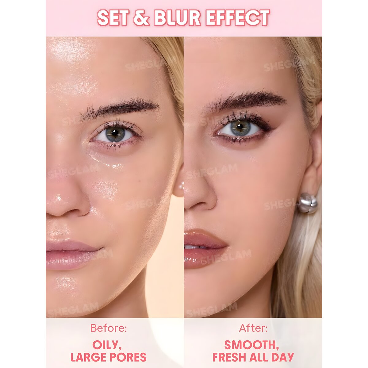 Sheglam blush&lift setting powder duo bubblegum