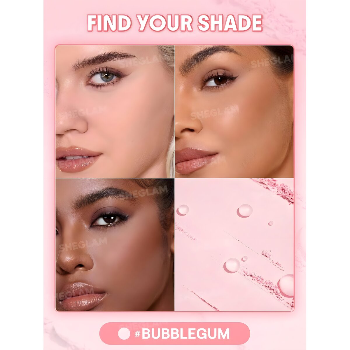 Sheglam blush&lift setting powder duo bubblegum