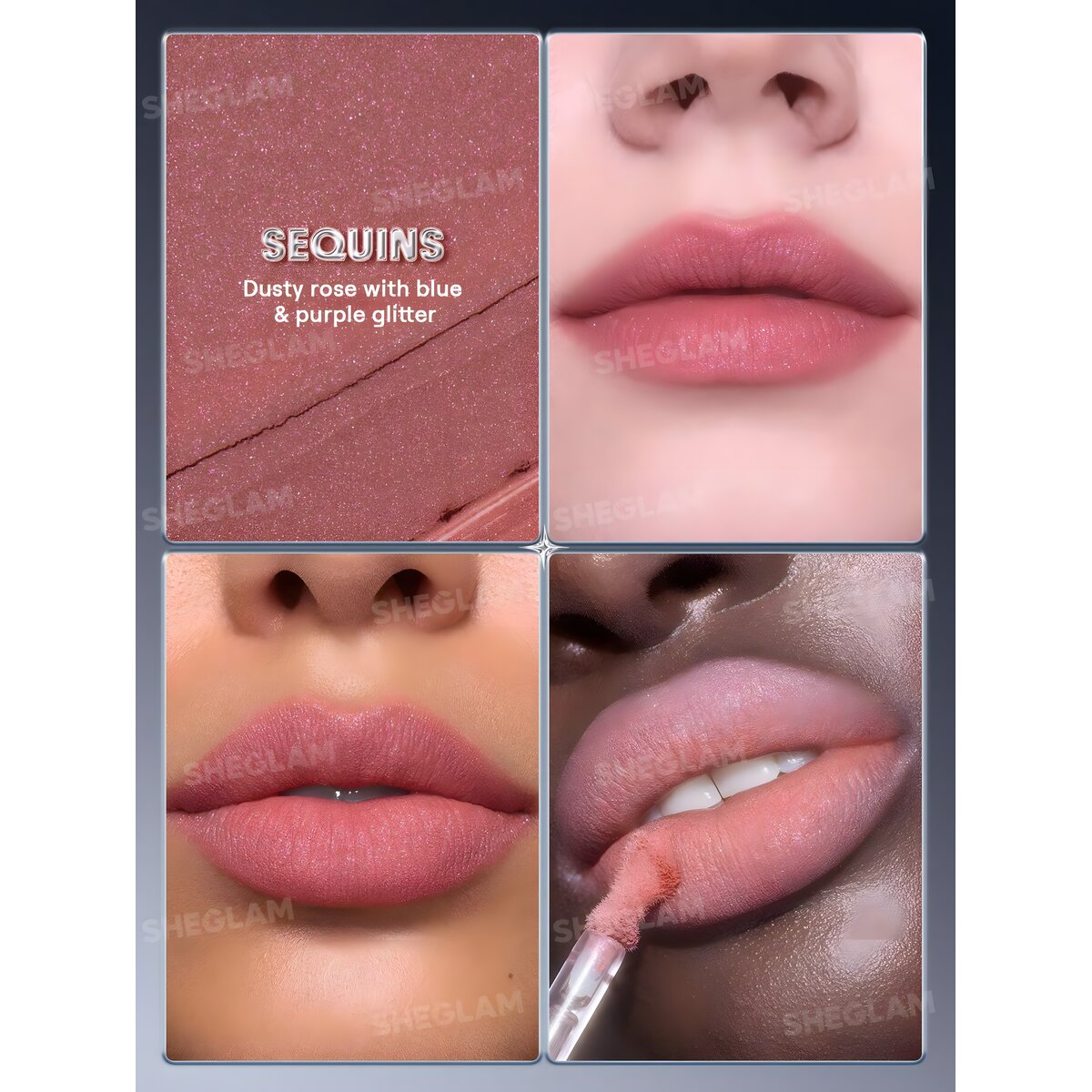 Sheglam liquid lipstick glitter sequins